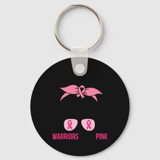 Draag Roze Rommelige Knot Moeder Borstkanker Bewus Sleutelhanger (Voorkant)