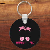 Draag Roze Rommelige Knot Moeder Borstkanker Bewus Sleutelhanger (Voorkant)