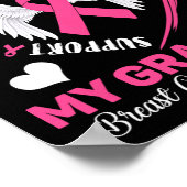 Draag roze ter nagedachtenis aan mijn oma borstkan poster (Hoek)