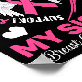 Draag roze ter nagedachtenis aan mijn zus borstkan poster (Hoek)