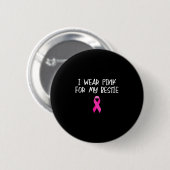 Draag roze voor borstkankerbewustzijn van beste vr ronde button 5,7 cm (Voorkant /achterkant)