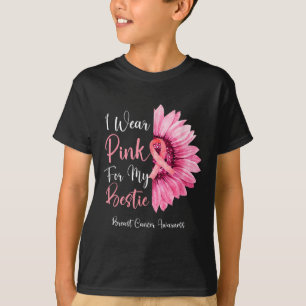 Draag roze voor mijn beste borstkanker familie mat t-shirt