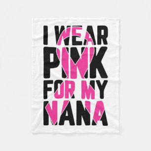 Draag roze voor mijn bewustzijn van nana-borstkank fleece deken