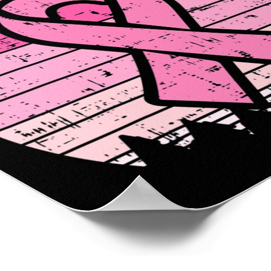 Draag roze voor mijn borstkanker Kinderen Poster (Hoek)