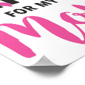 Draag Roze voor mijn borstkankerbewustzijn bij mij Poster (Hoek)