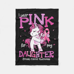 Draag Roze voor mijn dochter Shirt Borstkanker Awa Fleece Deken