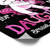 Draag Roze voor mijn dochter Shirt Borstkanker Awa Poster (Hoek)