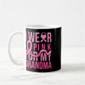 Draag roze voor mijn grootmoeder borstkanker koffiemok (Links)
