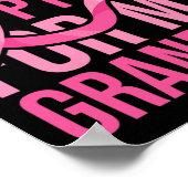 Draag roze voor mijn grootmoeder borstkanker poster (Hoek)