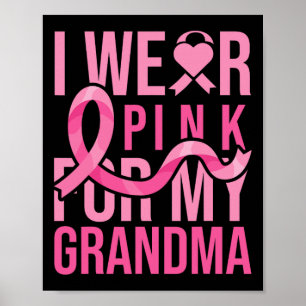 Draag roze voor mijn grootmoeder borstkanker poster