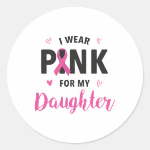 Draag Roze voor mijn kennis over borstkanker Ronde Sticker