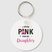 Draag Roze voor mijn kennis over borstkanker Sleutelhanger (Voorkant)