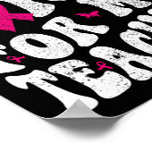 Draag roze voor mijn leraar Borstkanker Bewustzijn Poster (Hoek)