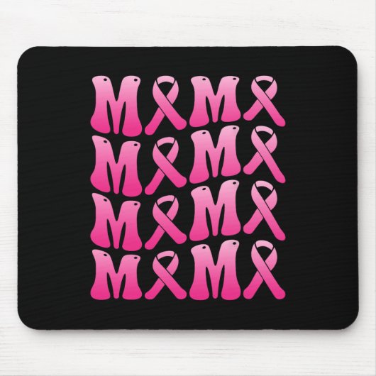 Draag Roze Voor Mijn Mama Borstkanker Ondersteunin Muismat (Voorkant)