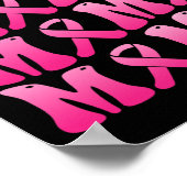 Draag roze voor mijn mama borstkankerondersteuning poster (Hoek)