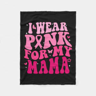 Draag roze voor mijn mama steun borstkanker Aware Fleece Deken