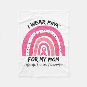 Draag roze voor mijn moeder Borstkanker Awareness Fleece Deken