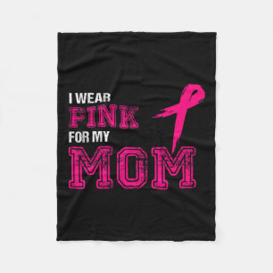 Draag roze voor mijn moeder borstkanker bewustzijn fleece deken