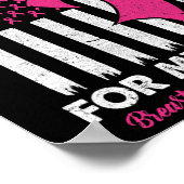 Draag roze voor mijn moeder Borstkanker Bewustzijn Poster (Hoek)