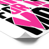 Draag roze voor mijn moeder Borstkanker Bewustzijn Poster (Hoek)