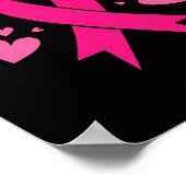 Draag roze voor mijn moeder Borstkanker Bewustzijn Poster (Hoek)