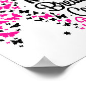 Draag roze voor mijn moeder borstkanker bewustzijn poster (Hoek)