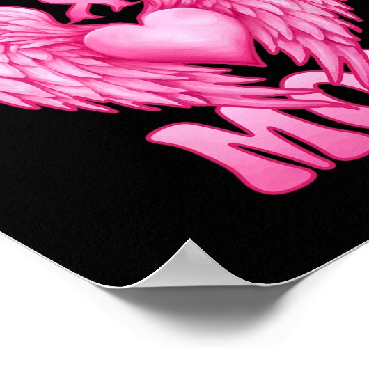 Draag Roze voor mijn moeder Borstkanker Support Sq Poster (Hoek)