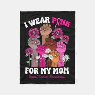 Draag roze voor mijn moeder eerste hand borstkanke fleece deken