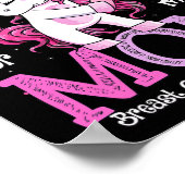 Draag roze voor mijn moeder Shirt borstkanker bewu Poster (Hoek)