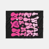 Draag roze voor mijn moeder steun borstkanker Awar Fleece Deken (Voorkant (Horizontaal))