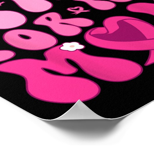 Draag roze voor mijn moeder steun borstkanker Awar Poster (Hoek)