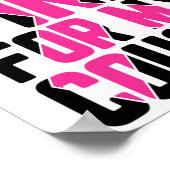 Draag roze voor mijn neef Borstkanker Awareness Su Poster (Hoek)