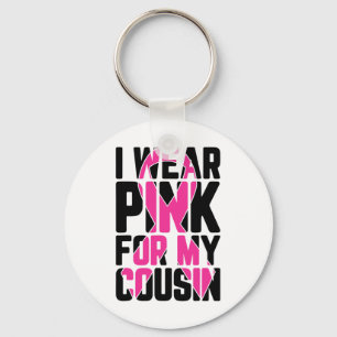 Draag roze voor mijn neef Borstkanker Awareness Su Sleutelhanger
