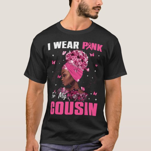 Draag roze voor mijn neef Borstkanker bewustzijn A T-shirt (Voorkant)