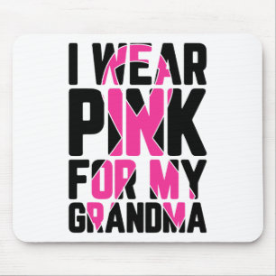 Draag roze voor mijn oma Borstkanker Awareness S Muismat
