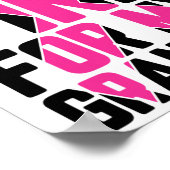 Draag roze voor mijn oma Borstkanker Awareness S Poster (Hoek)