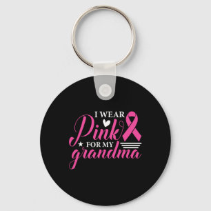Draag roze voor mijn oma Borstkanker Awareness S Sleutelhanger