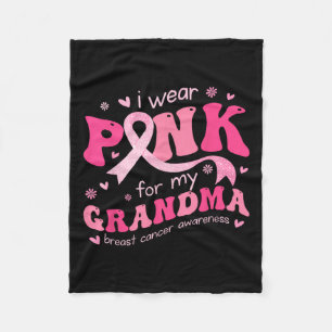 Draag roze voor mijn oma moeder borstkankeronderst fleece deken