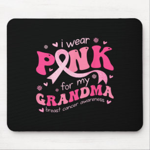 Draag roze voor mijn oma moeder borstkankeronderst muismat