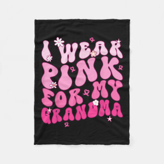 Draag roze voor mijn oma steun borstkanker AWA Fleece Deken