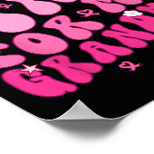 Draag roze voor mijn oma steun borstkanker AWA Poster (Hoek)