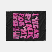 Draag roze voor mijn schoonmoeder Borstkanker Awar Fleece Deken (Voorkant (Horizontaal))