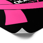Draag Roze voor mijn tante Steun Borstkanker Aware Poster (Hoek)