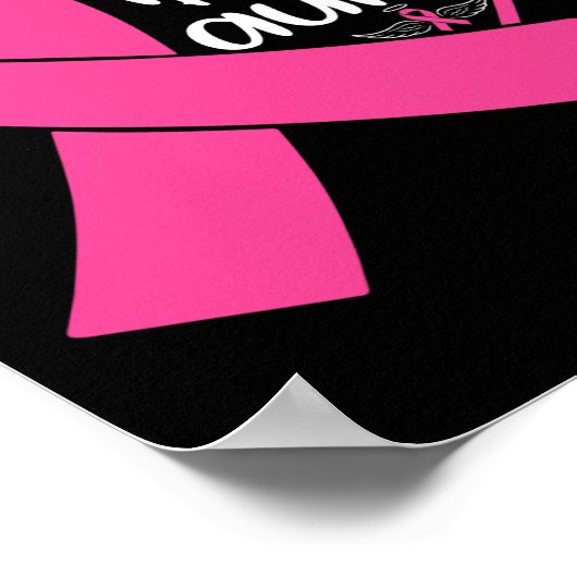 Draag Roze voor mijn tante Steun Borstkanker Aware Poster (Hoek)