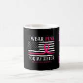 Draag roze voor mijn zus lint borstkanker Ameri Koffiemok (Center)