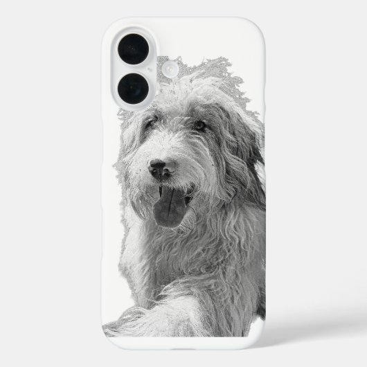 Draag rust – Monochroom hondenportret Case-Mate iPhone Case (Achterkant)