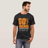 Draag Sinaasappel MS-bewustzijn multipele sclerose T-shirt (Voorkant volledig)