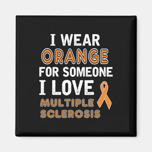 Draag Sinaasappel - multiple sclerose bewustzijn Magneet (Voorkant)
