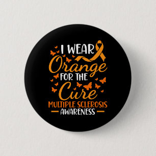 Draag Sinaasappel - Multiple Sclerosis Awareness S Ronde Button 5,7 Cm