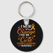 Draag Sinaasappel - Multiple Sclerosis Awareness S Sleutelhanger (Voorkant)